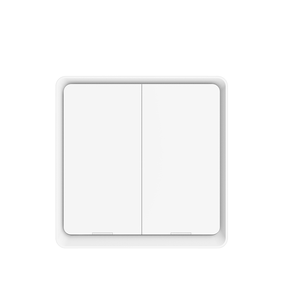 Tuya Zigbee Funk-wandschalter Mit Doppelseitigem Klebeband, Cr2430-batterie Und 3 Programmierbaren Szenen