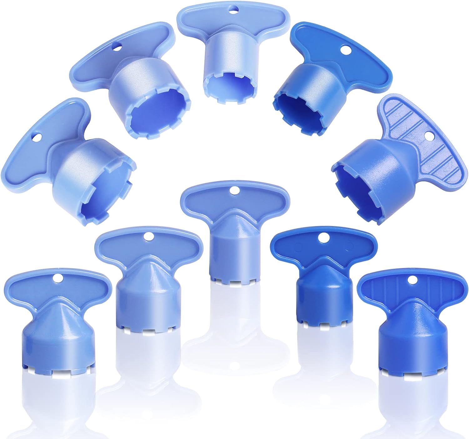 Gewindebohrer-ausdrehschlüssel M16,5, M18,5, M21,5, M24, 10er-set, Abs, Hygienischer Steckschlüssel Für Verdeckte Muttern, Kratzfrei