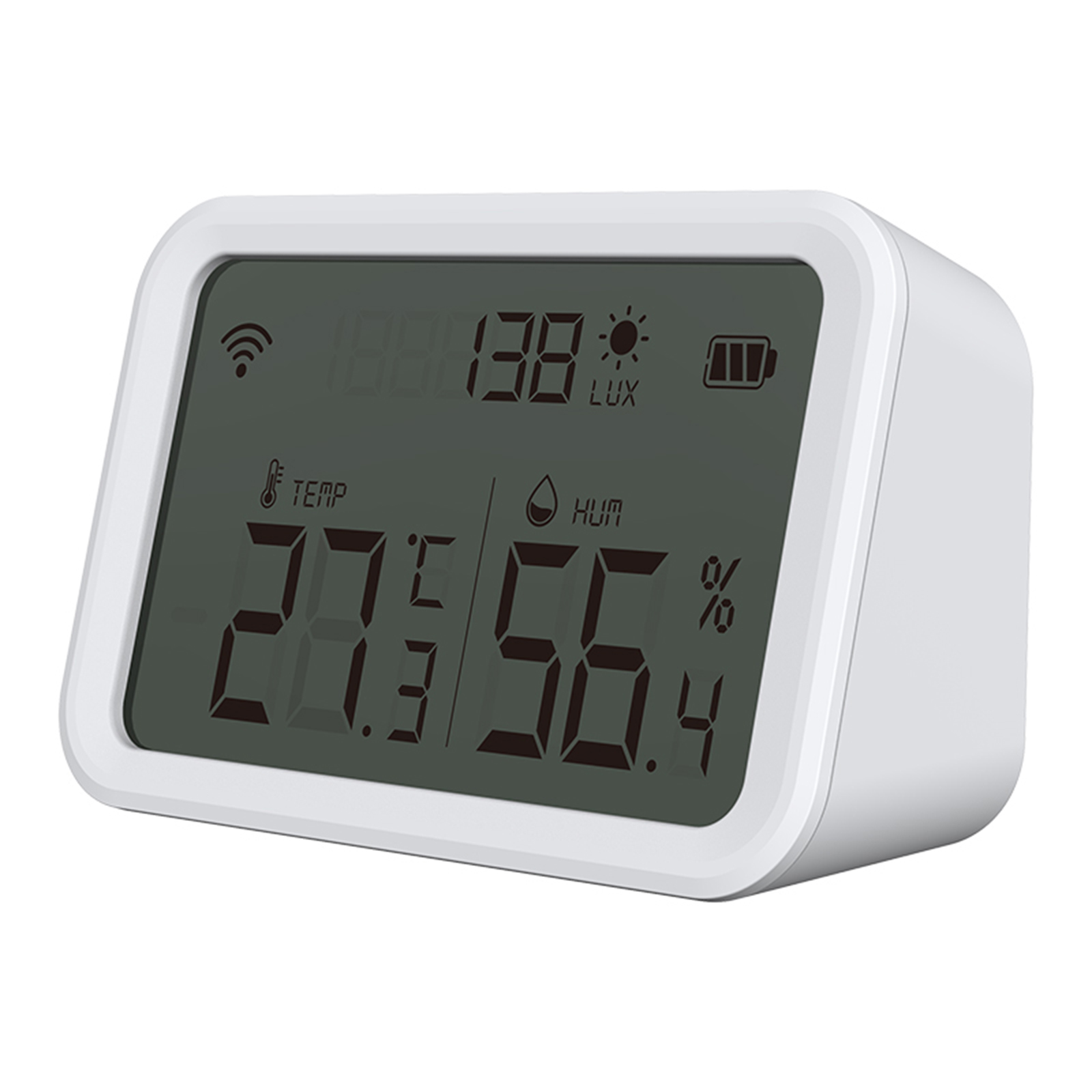 Neo Coolcam Tuya Smart Wifi Temperatur- Und Feuchtigkeitssensor, Helligkeitsdetektor, Hygrometer Und Innenthermometer Mit Lcd-bildschirm