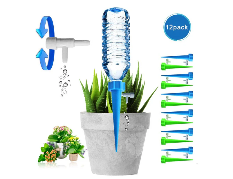Verstellbare Automatische Bewässerungsstäbe. Tropfbewässerungssystem Für Zimmer- Und Gartenpflanzen In Plastikflaschen.