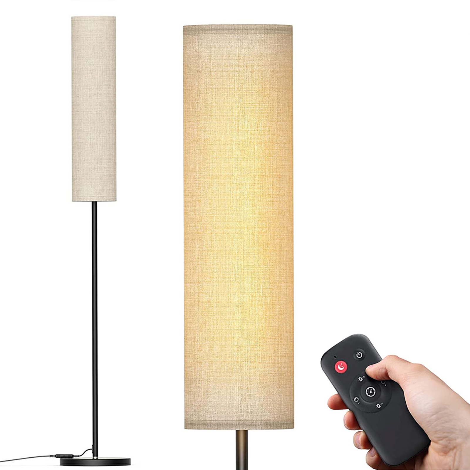 Stehlampe Mit 126 Leds, 12 W, 800 Lumen, Magnetischer Fernbedienung, Einstellbarer Farbtemperatur (2800 K–7000 K), Timerfunktion (1 Std./2 Std./3 Std.)