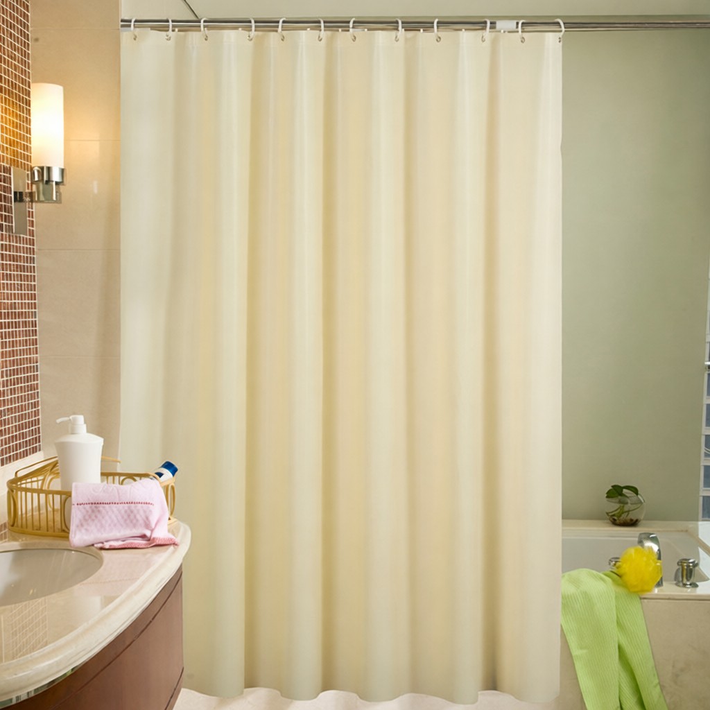 Peva-duschvorhang 180x180 Cm, Wasserdicht, Schimmelresistent, Mit Verstärkten Ösen Für Badewanne