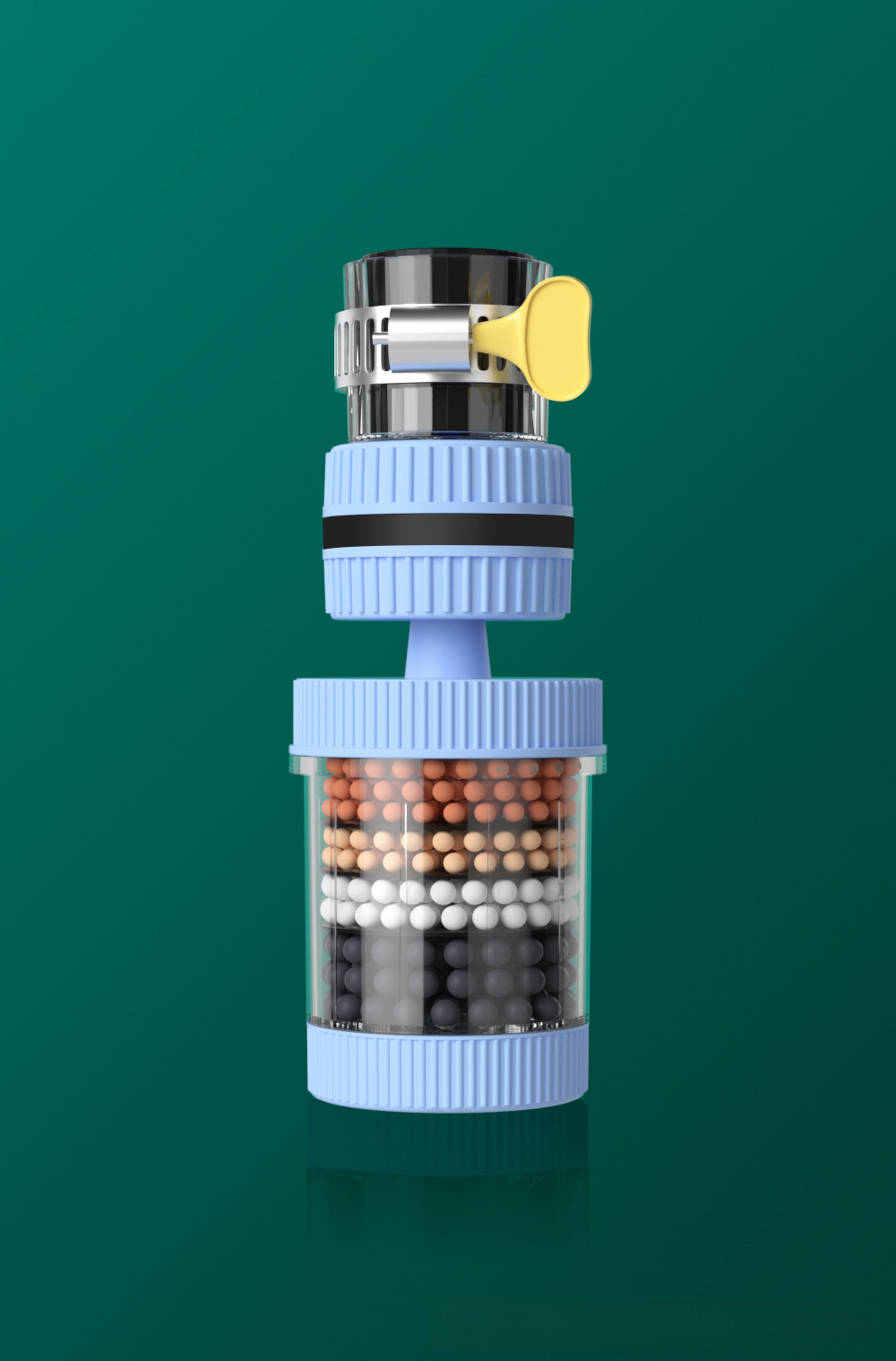 Universeller, Um 360° Drehbarer Wasserhahnfilter, Herausnehmbar Und Waschbar, Für Dusche, Spritzschutz Und Universelle Reinigung (blau)