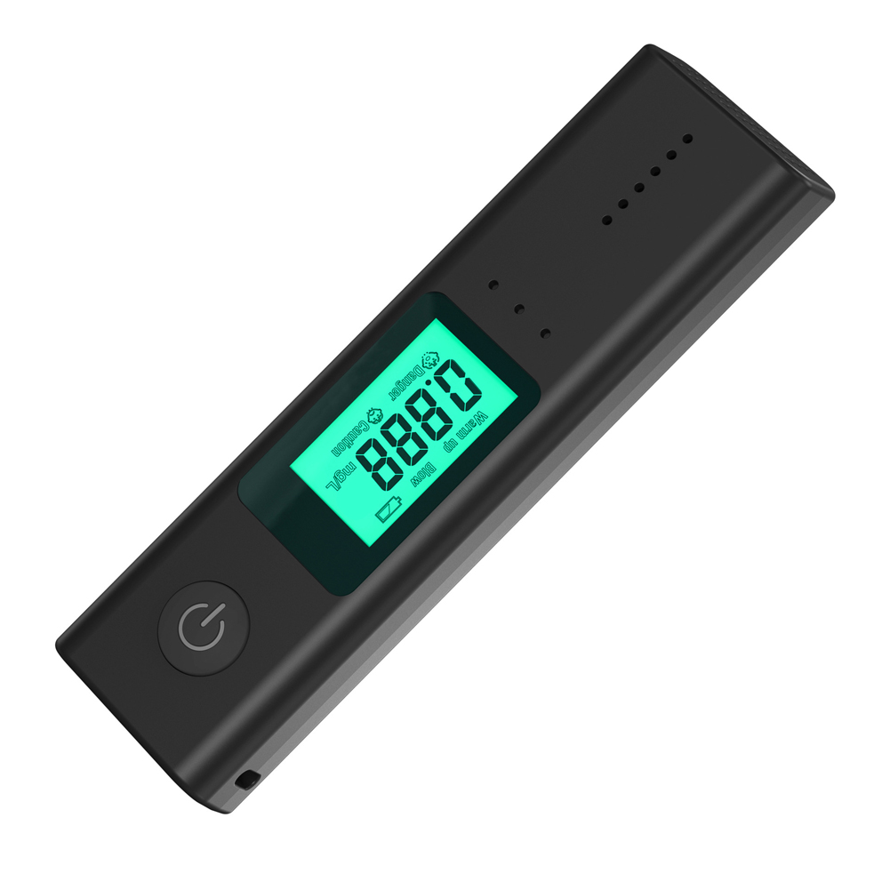 Tragbares Alkoholtestgerät Mit Akustischem Alarm, Dreifarbigem Digitaldisplay, Usb-aufladbar Fürs Auto