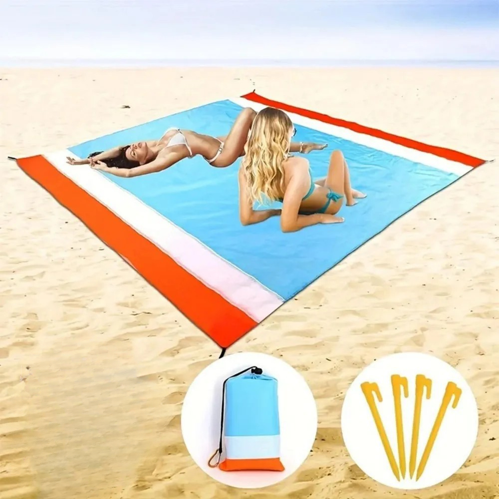 Wasserdichte Campingmatte, Tragbare Stranddecke, Picknickdecke Für Draußen 1,4 X 2 M