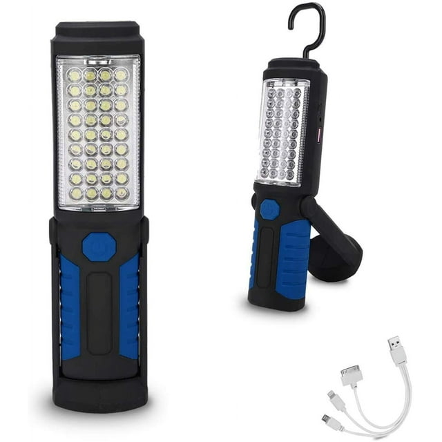 Tragbare, Multifunktionale Magnetische Led-arbeitsleuchte, Usb-aufladbar, 36+5 Leds.