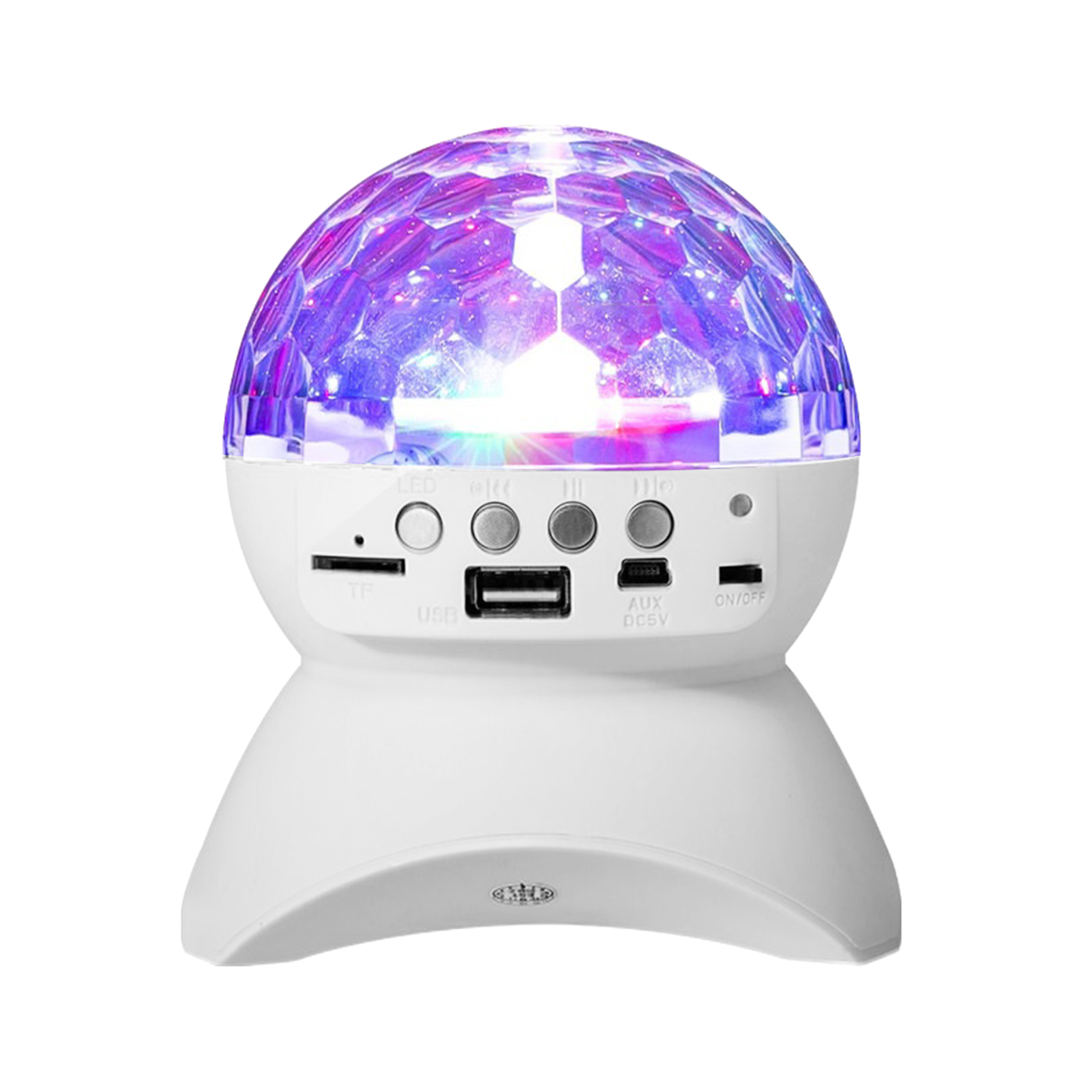 Bluetooth-lautsprecher Mit 360° Drehbarer Discokugel Und Led-beleuchtung Für Heimpartys, Tragbarer Lautsprecher Mit