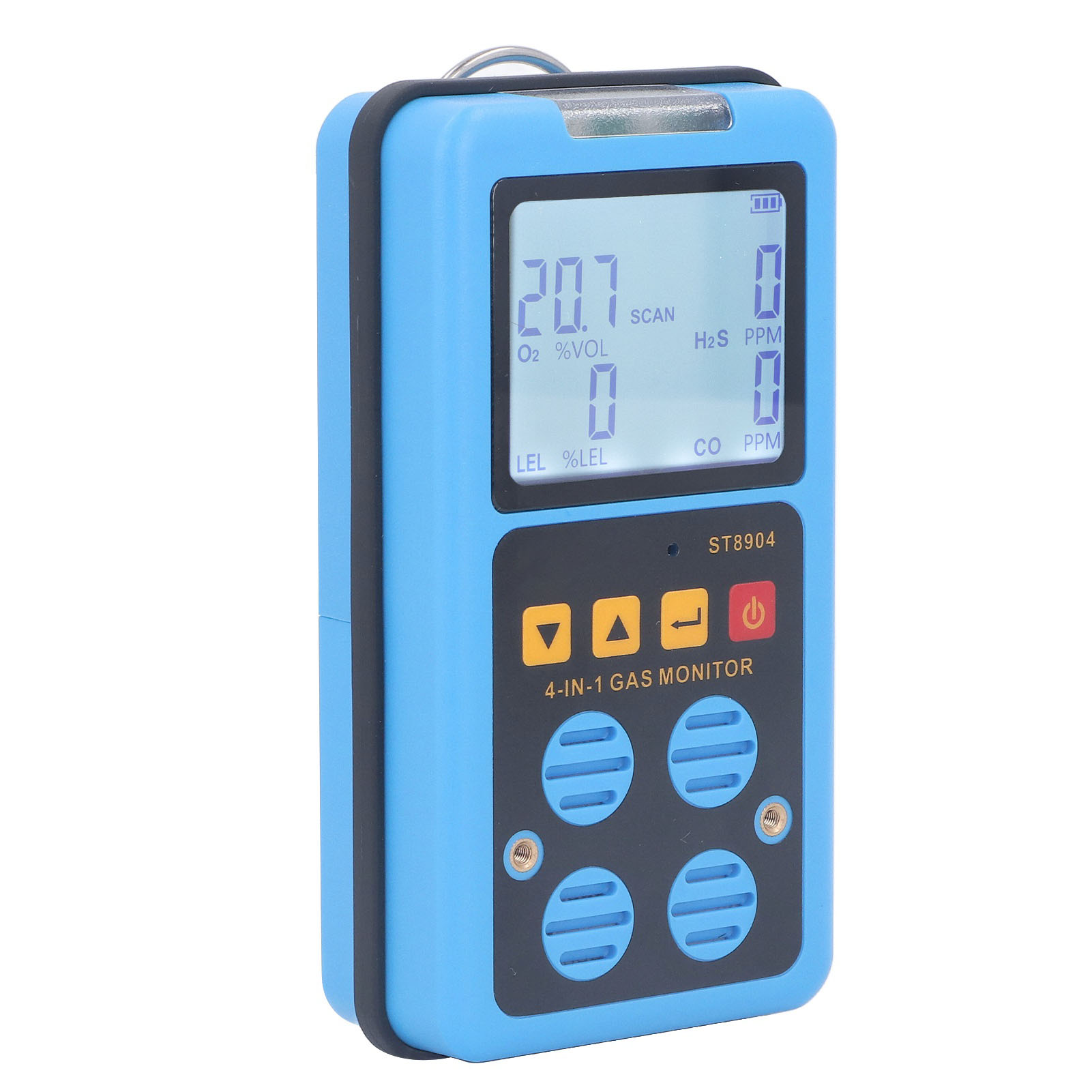 4-in-1 Tragbares Gaswarngerät (co, H₂s, O₂, Ueg) Mit Akustischem Und Optischem Alarm, Usb-aufladbar Für Mehr Sicherheit