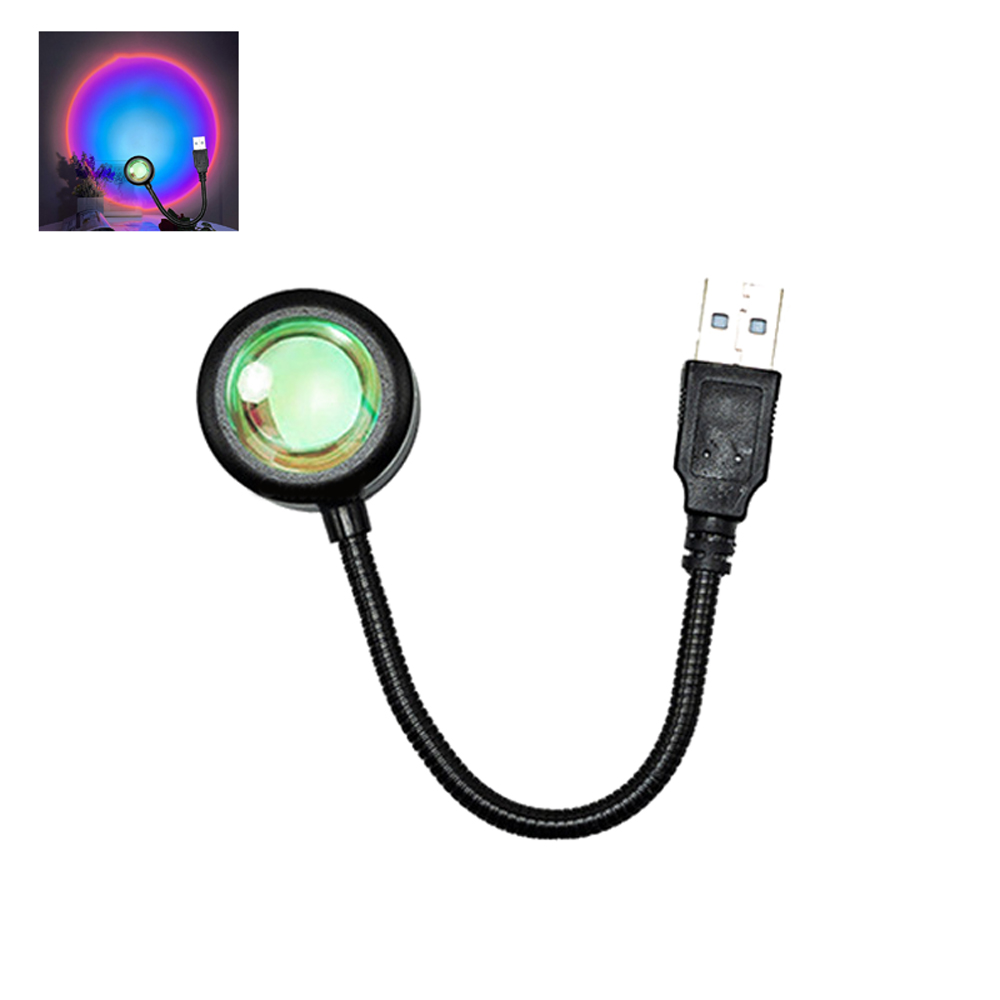 Sunset Lampe 185 Mm Faltbare Usb-led-projektionsleuchte, Weich, Tragbar, Für Schlafzimmerdekoration, Fotos Und Selfies