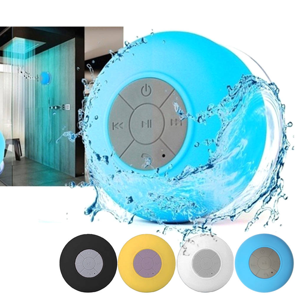 Mini-bluetooth-lautsprecher, Wasserdicht, Mit Saugnapf, 400-mah-akku (typ C), Duschlautsprecher Mit Integriertem Mikrofon, 3 Stunden Wiedergabezeit