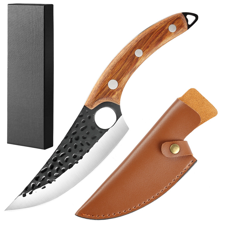Machete Mit Gehämmerter Klinge Zum Zerlegen, Ausbeinen, Schneiden Von Fleisch, Töten Von Fisch, Schweine- Und Hammelfleisch, Schälen, Scharfes Multifunktionsmesser