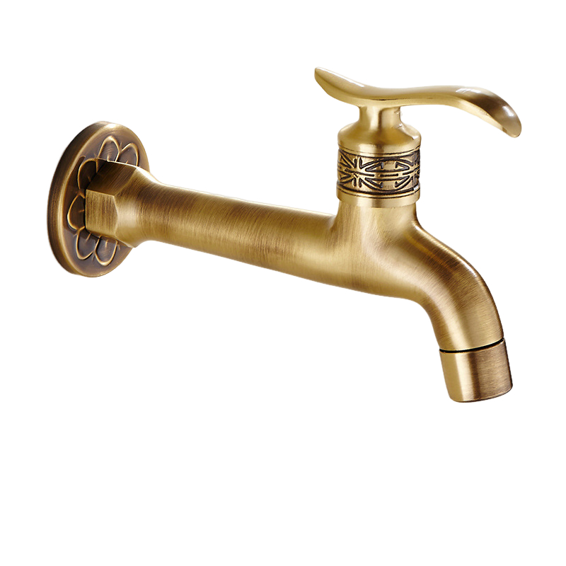 Antiker Schwanenhals-waschmaschinenhahn Aus Massivem Messing Für Waschbecken/waschbecken, Maryland-hebelgriff
