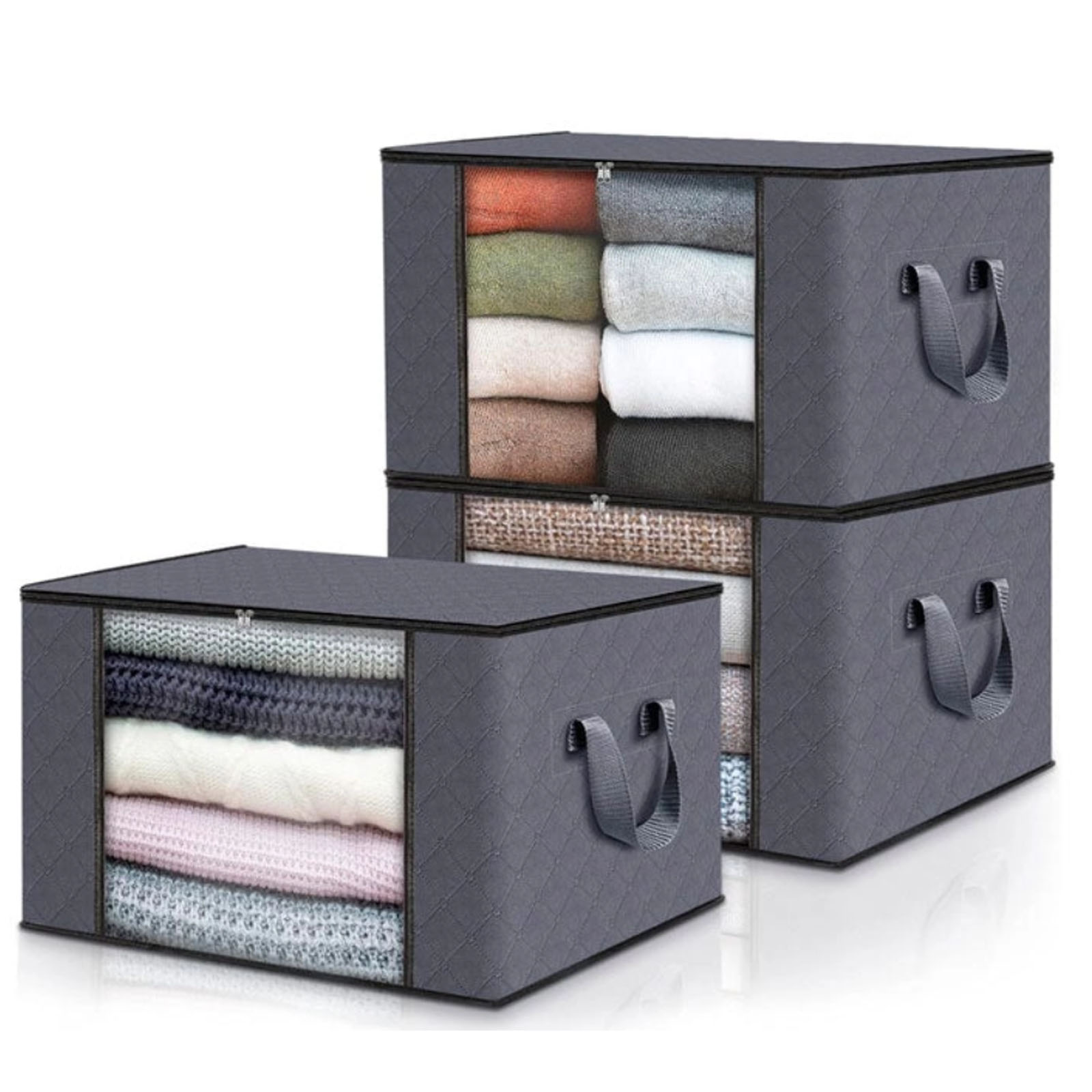 Aufbewahrungsbox Für Unter Das Bett, 60 X 40 X 35 Cm, 3er-set Wasserdichte Und Staubdichte Kleideraufbewahrungstaschen Fürs Schlafzimmer