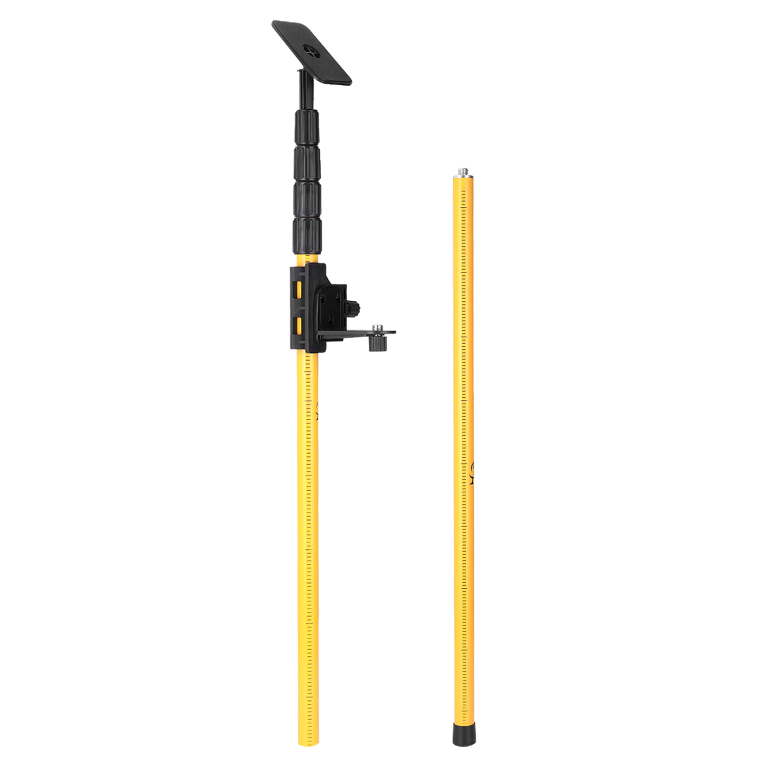 Teleskopstange Für Wasserwaage, Aus Aluminiumlegierung, Höhenverstellbar, Mit Ausziehbarer Halterung Für 1/4"- Und 5/8"-wasserwaagen.