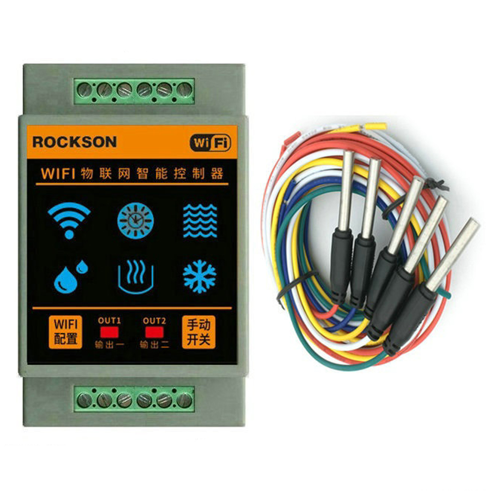 Tuya Wlan-hauswasserpegelregelungssystem Mit Sensoren, Wasserpegelalarm Und Durchflusserkennung.