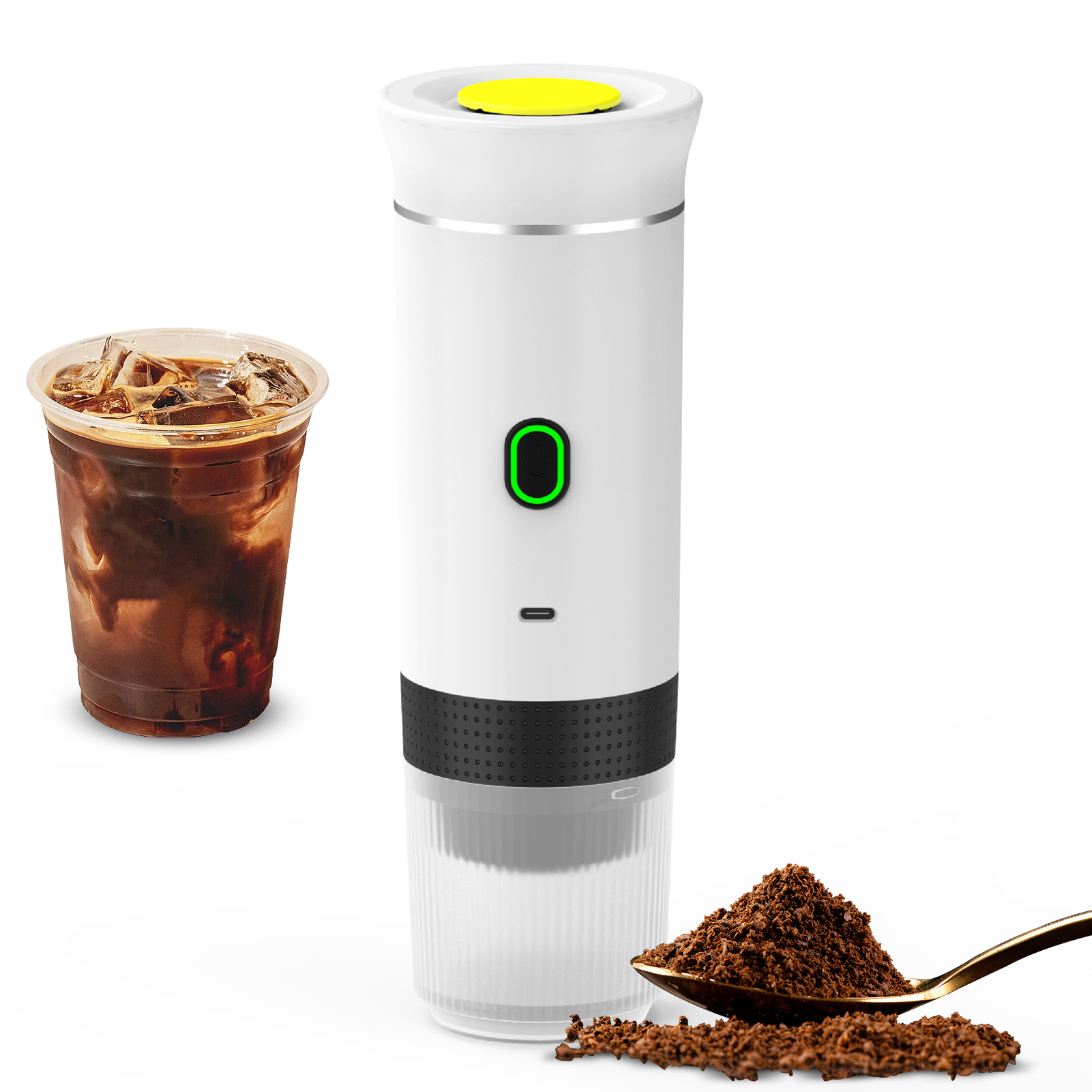 Tragbare, Kabellose 3-in-1-kaffeemaschine, 15 Bar, Für Auto Und Reisen, Mit 150-ml-tasse