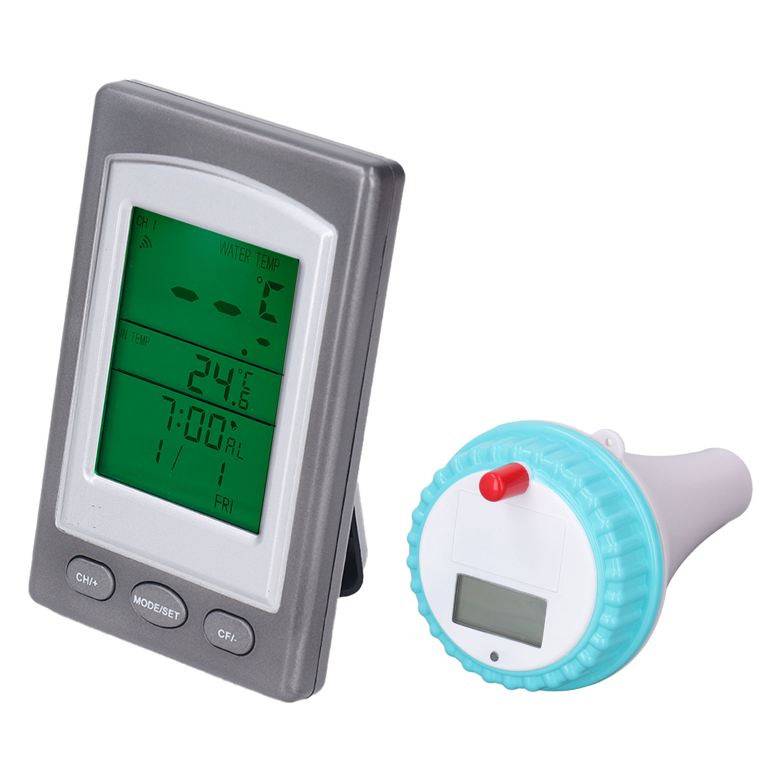 Wasserdichtes, Schwimmendes, Kabelloses Poolthermometer Mit Fernbedienung, 433 Mhz, Dual-präzisions-lcd-display Für Spa-wasser