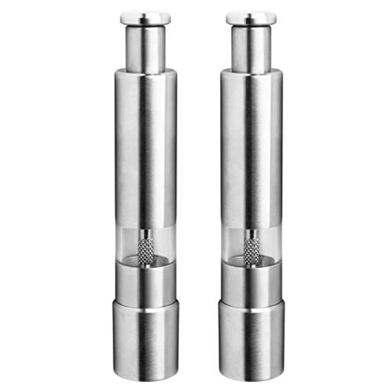 Salz- Und Pfeffermühlen-set Aus Edelstahl, Manuelle Gewürzmühle Für Die Küche, Tragbare Flaschen Zum Feinen Mahlen