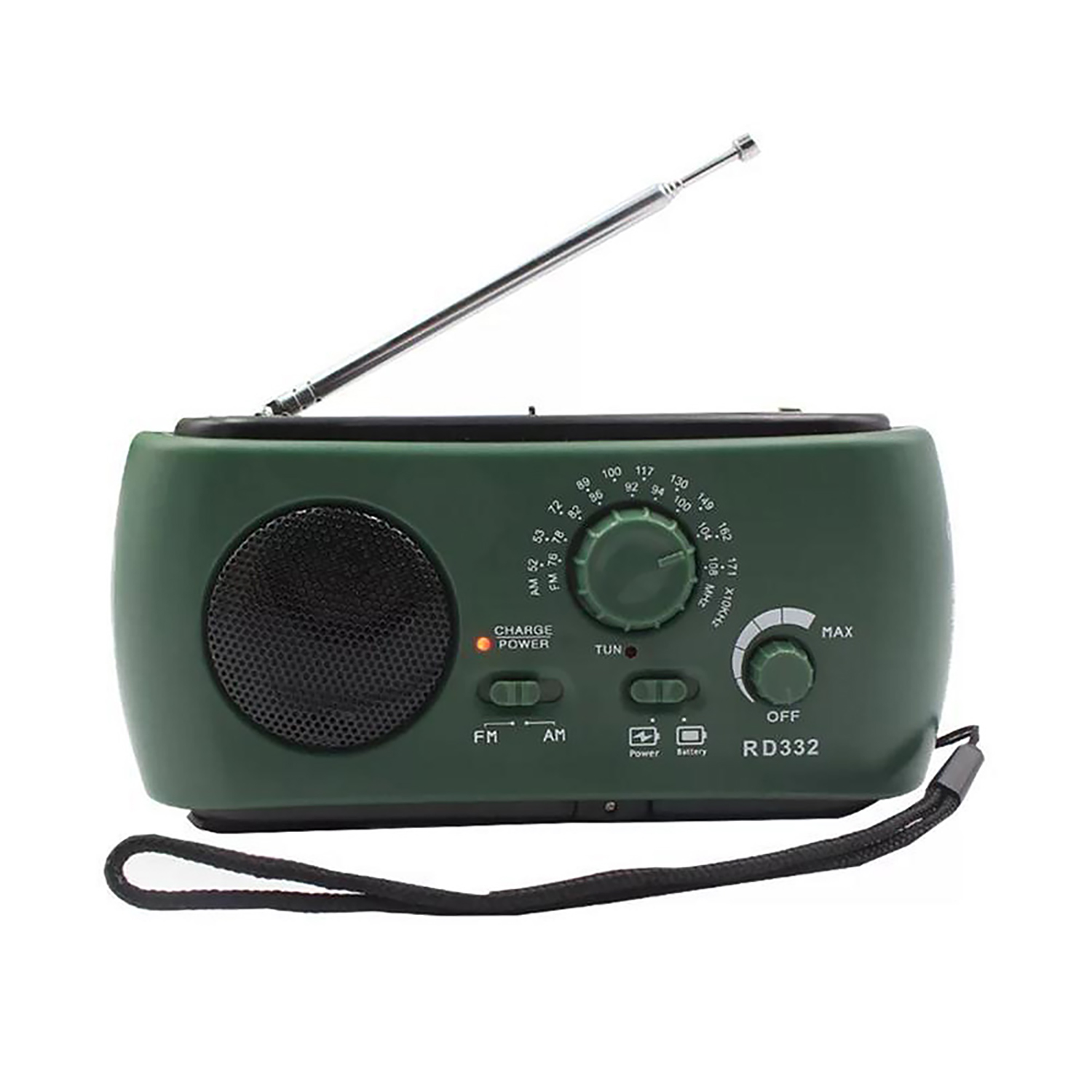 Multifunktionales, Solarbetriebenes Tragbares Fm-radio, 3-led-taschenlampe, Usb-ladegerät, Notfallalarm Und Kopfhöreranschluss.