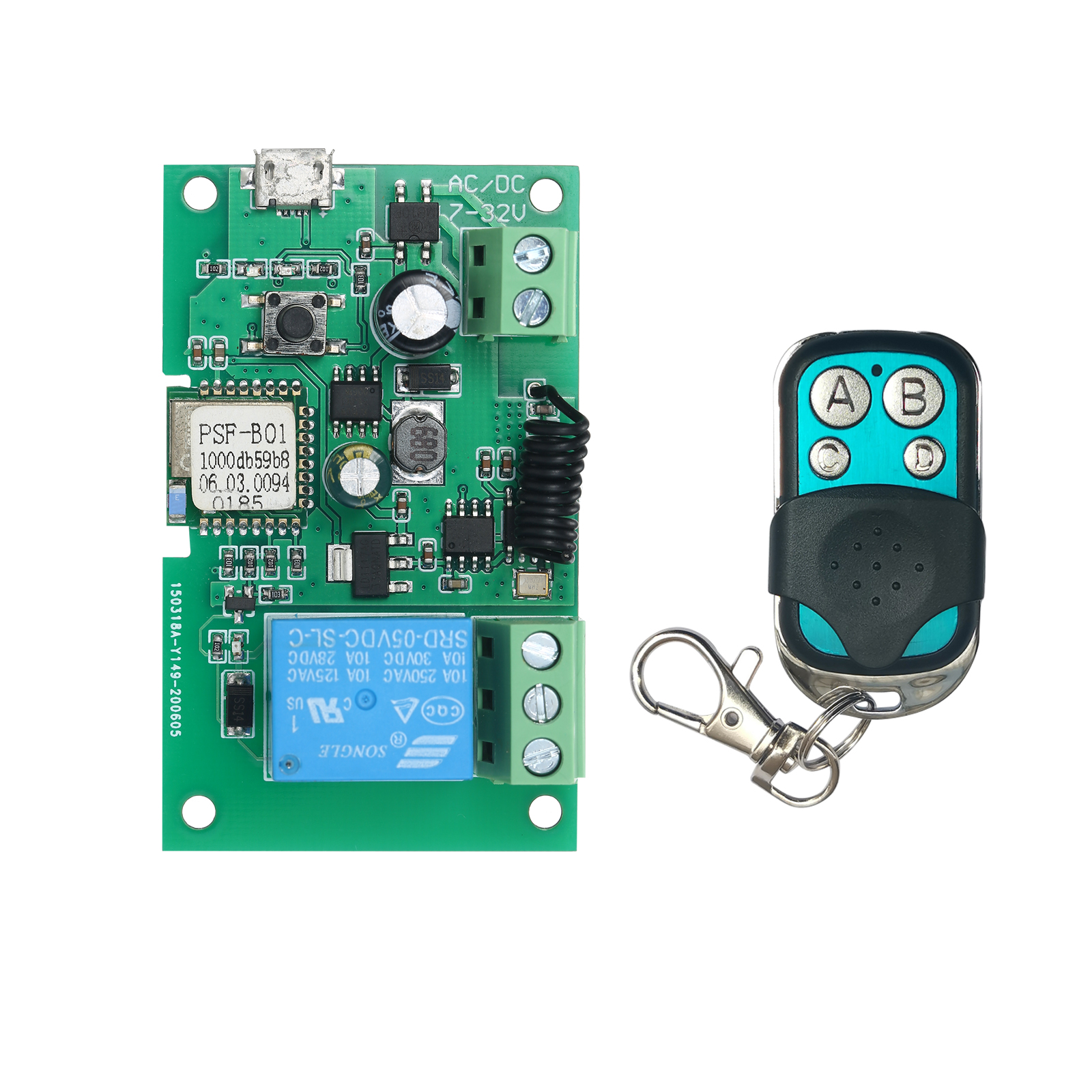Ewelink 5v-32v Wlan-relaismodul, Intelligenter Schalter, Steuerbar Per Smartphone Oder 433mhz-funkfernbedienung