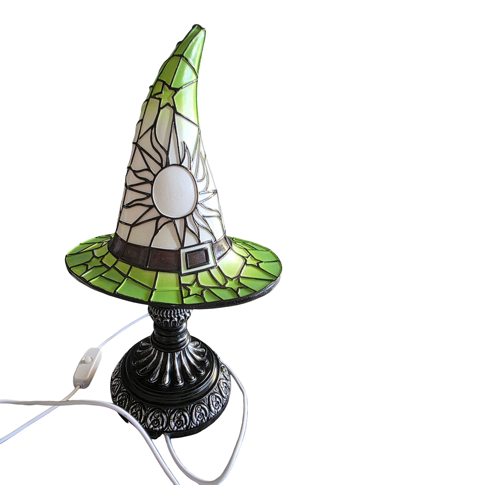 Handgefertigte Hexenhutlampe Aus Kunstharz Mit Nachtlicht Für Kinder, Schlafzimmerdekoration