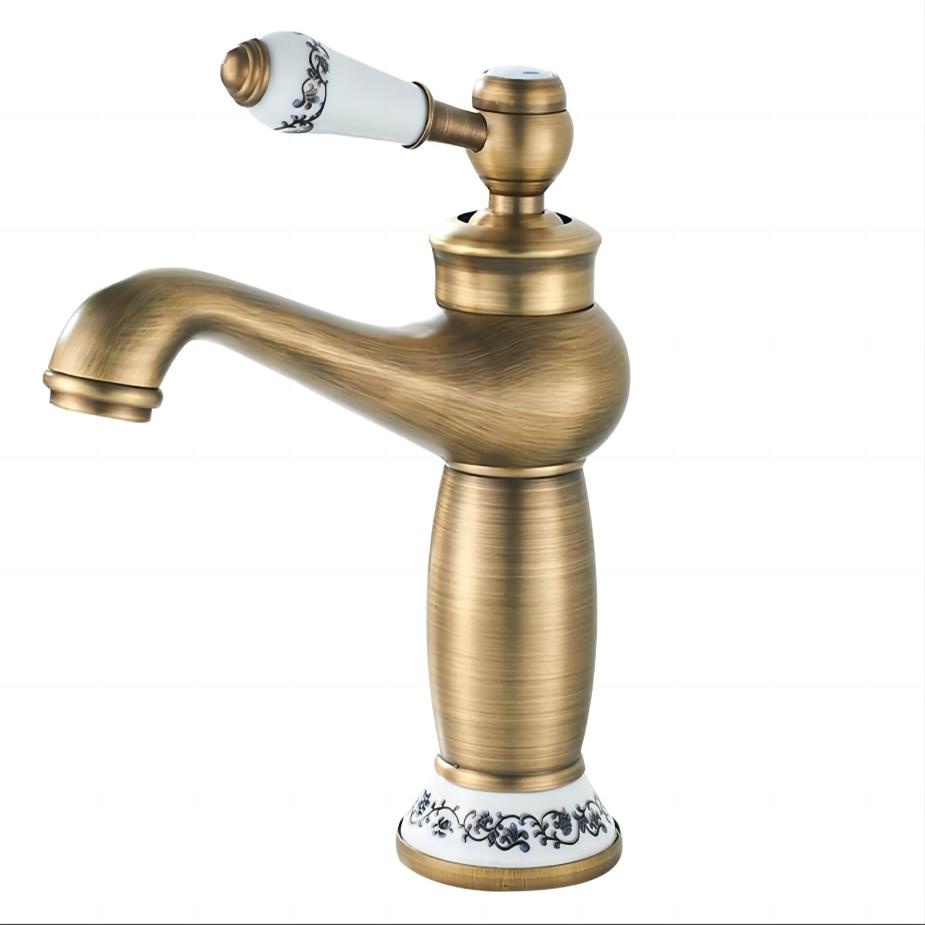 Retro-waschtischarmatur Aus Messing Mit Robustem Kupferkörper (wasserleitungen Nicht Im Lieferumfang Enthalten)