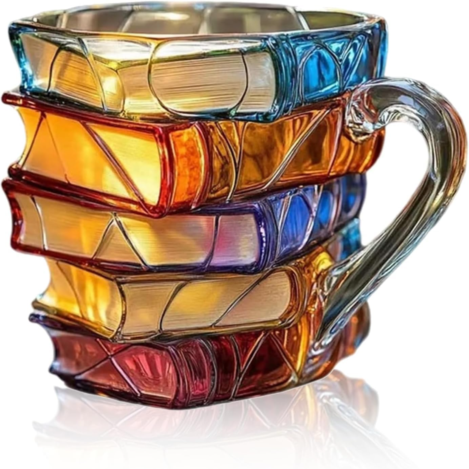 Originale, Handbemalte 3d-buchtasse, Dekorative Kaffeetasse Für Bücherliebhaber, Büro Und Zuhause