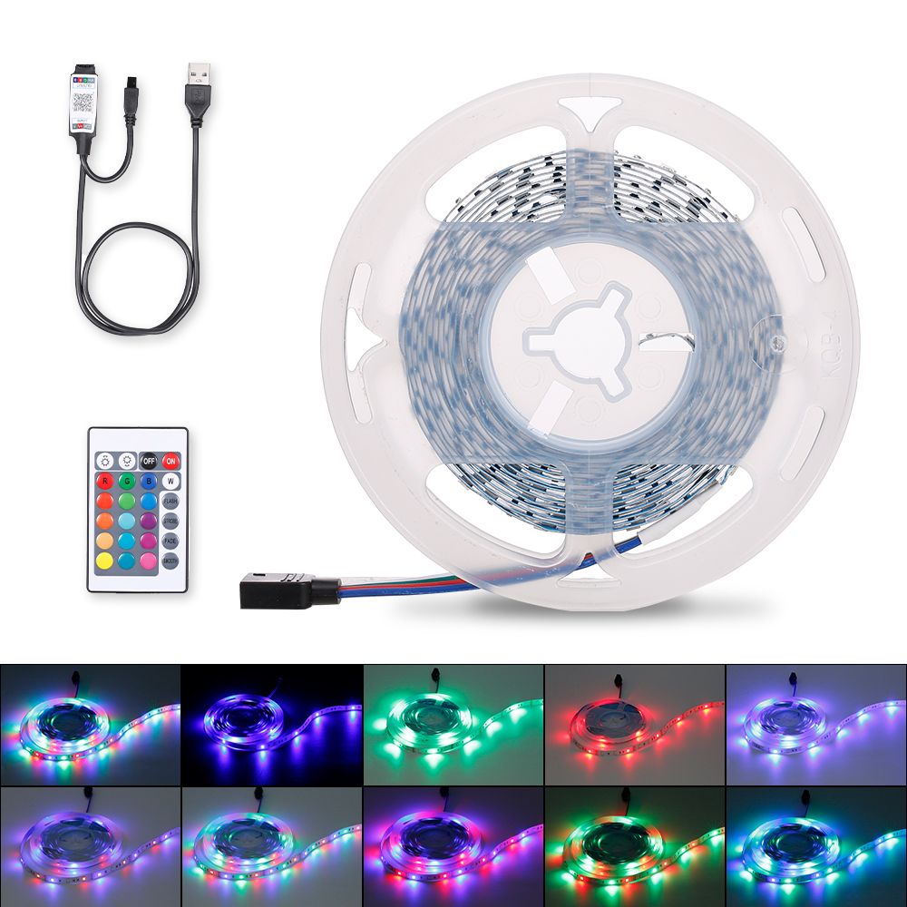 Usb-rgb-led-streifen Mit Fernbedienung – 5v Flexibler Led-streifen Für Fernseher, Schlafzimmer, Küche, Weihnachtsdekoration