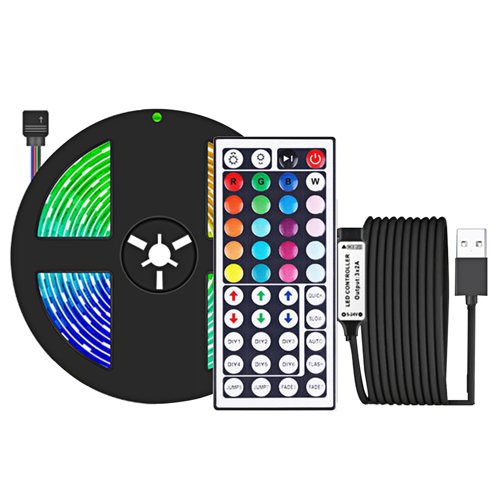 20-farbiger Rgb-led-streifen Mit Fernbedienung, Ip65 Wasserdicht, Individuell Anpassbar Und Zuschneidbar Für Die Heim- Und Partydekoration