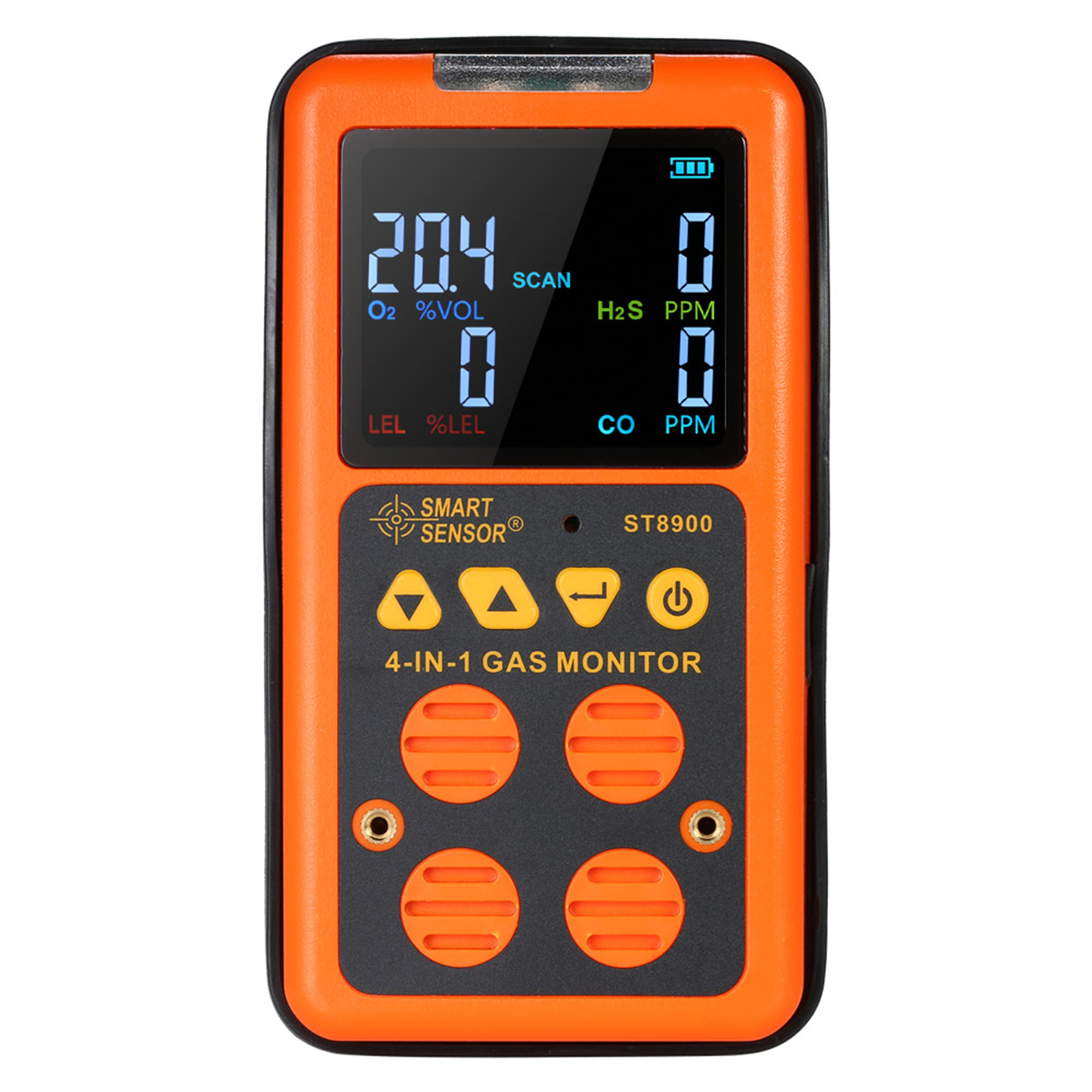 4-in-1 Gasdetektor Co H2s O2 Ueg Tragbar Wasserdicht Ip65 Vibrationsalarm Lcd-bildschirm 2500 Mah Akku