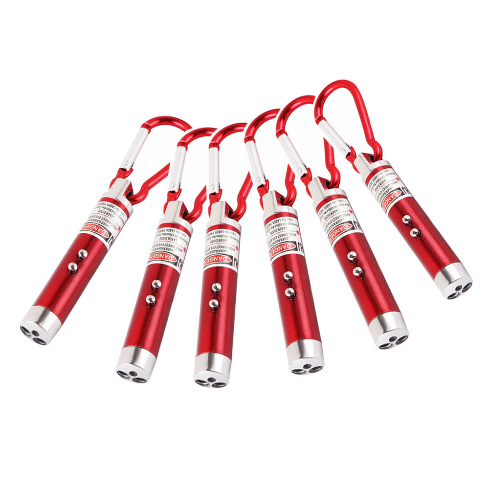 Miniatur-led-taschenlampe Aus Aluminium (11,6 Cm) Mit Uv-sensor – Laserpointer Für Katzen Und Camping
