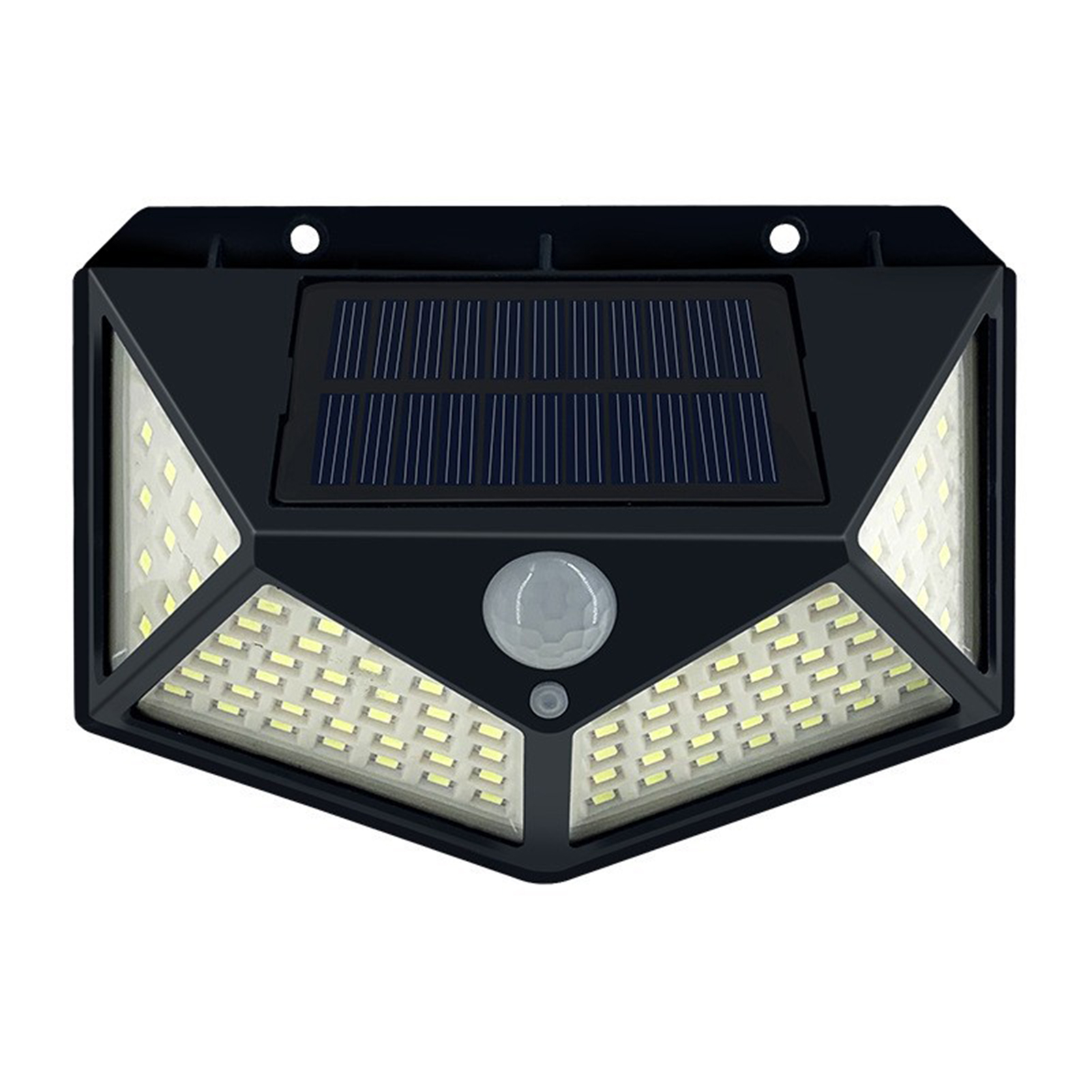 Solar-wandleuchte Mit Bewegungsmelder, 100 Leds, Ip44 Wasserdicht Für Tore Und Gärten