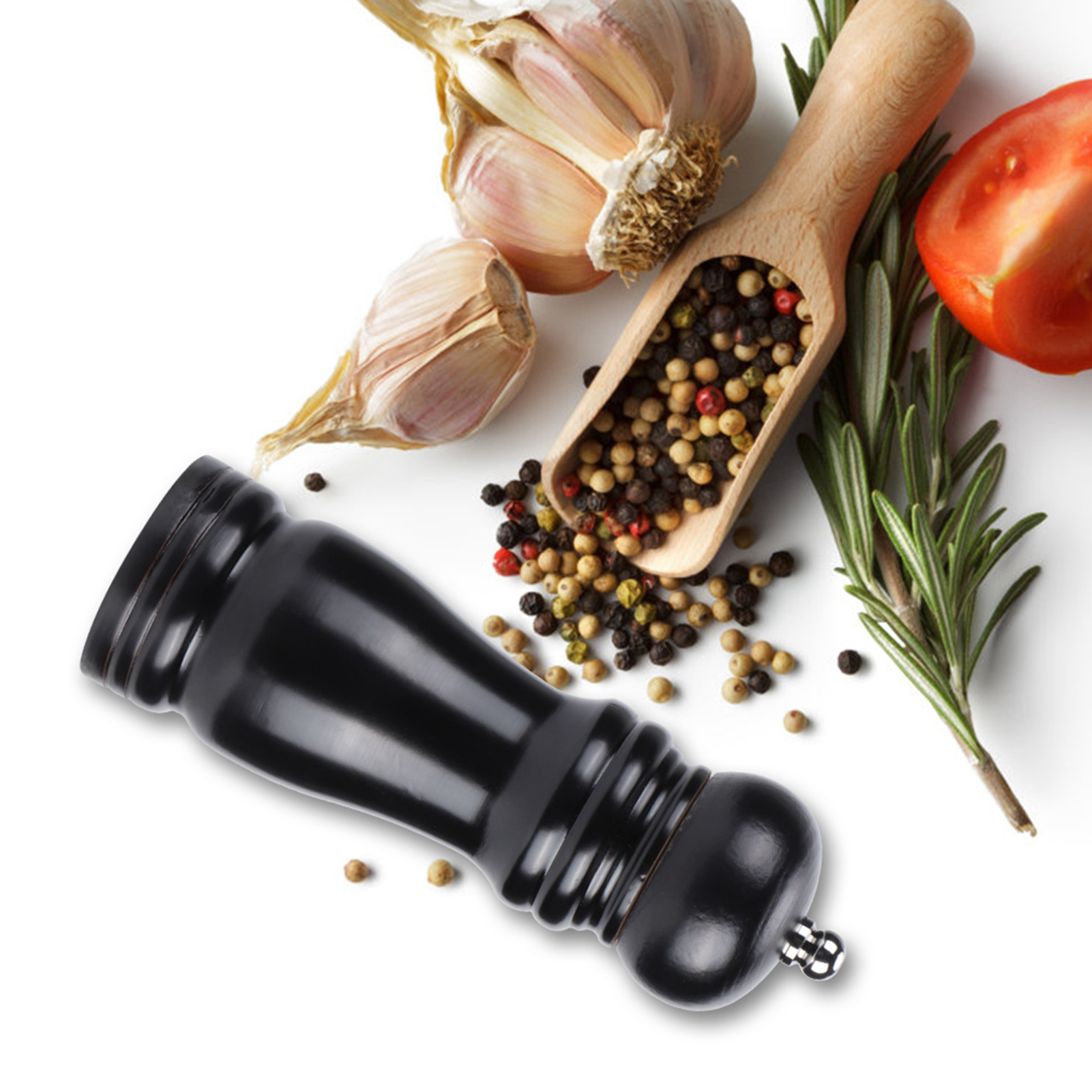 Verstellbare Manuelle Pfeffermühle (15 Cm) Für Gewürze, Salz Und Würzmittel – Mahlwerkzeug, Mühle, Küchenzubehör