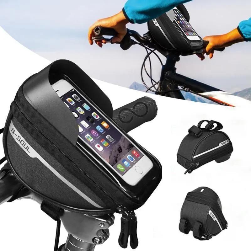 B-soul Fahrradtasche, Lenkertasche, Fronttasche, Visiertasche Für Mountainbike-caps, Touchscreen-handytasche.