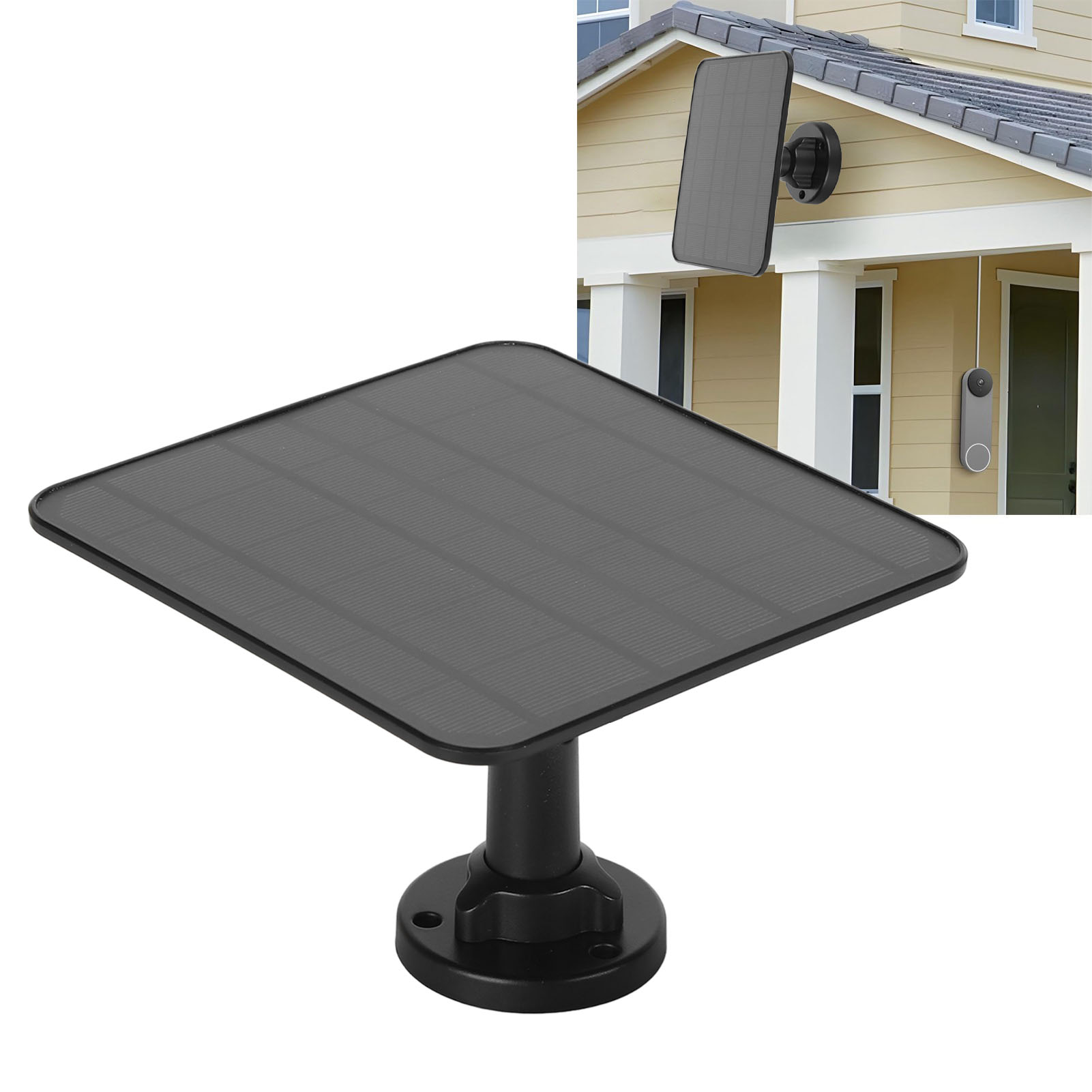 5w Ip65 Wasserdichtes Solarladegerät Für Arlo Pro 3, Pro 4, Ultra 2 Und Go 2 Sicherheitskameras (schwarz)