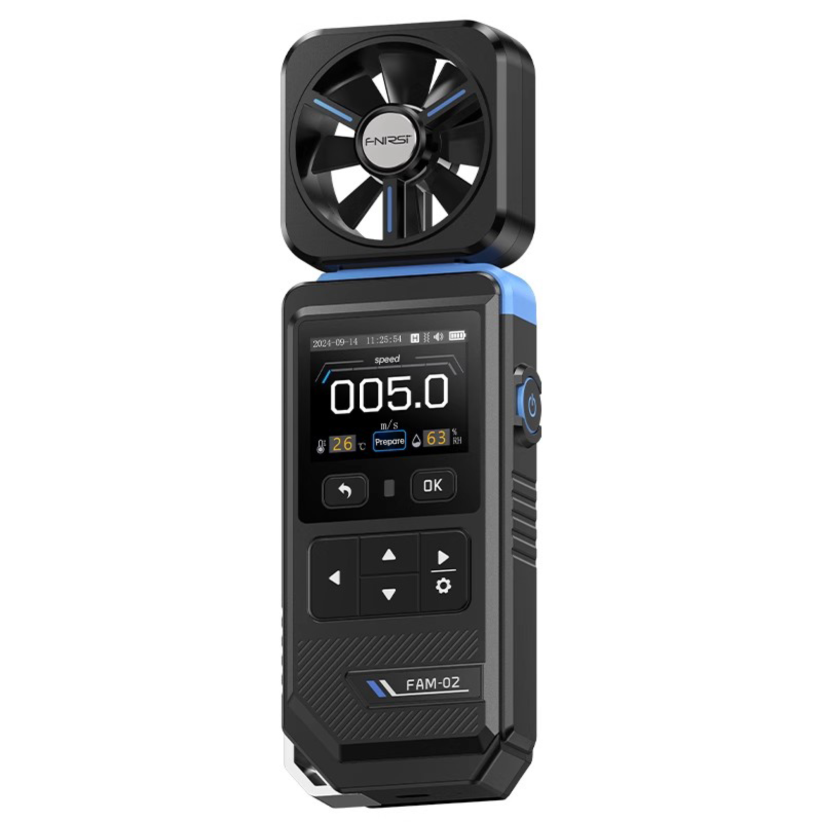 Fnirsi Fam-02 3-in-1 Professionelles Tragbares Anemometer-thermometer, Hochpräzises Windgeschwindigkeitsmessgerät