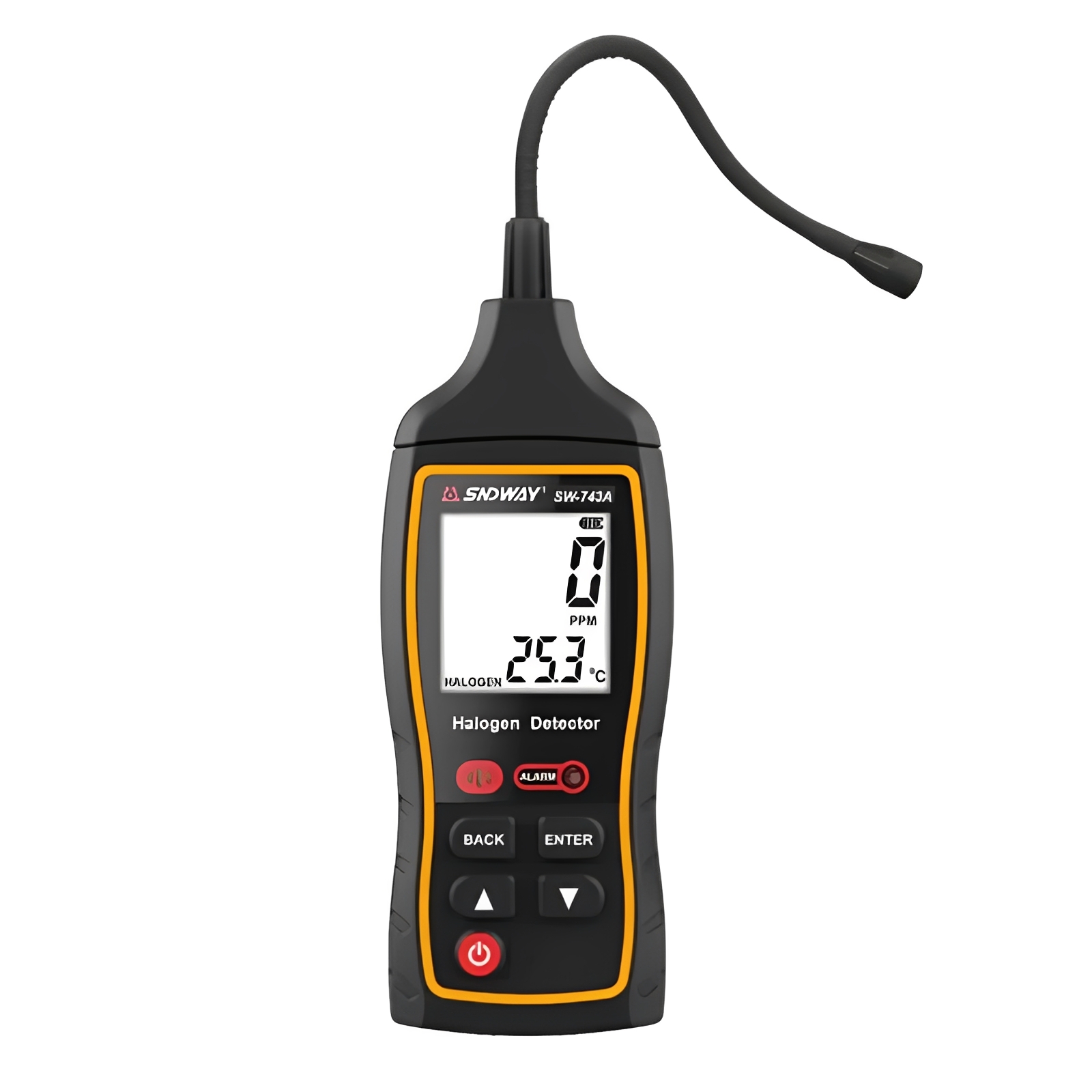 Sw-743a Halogen-lecksuchgerät Für Heizungs-, Lüftungs- Und Klimaanlagen (hlk) Mit Den Kältemitteln R134a, R22, R410a Und R32, Hochempfindliches Gaslecksuchgerät Mit Akustischen Und Optischen Warnsigna