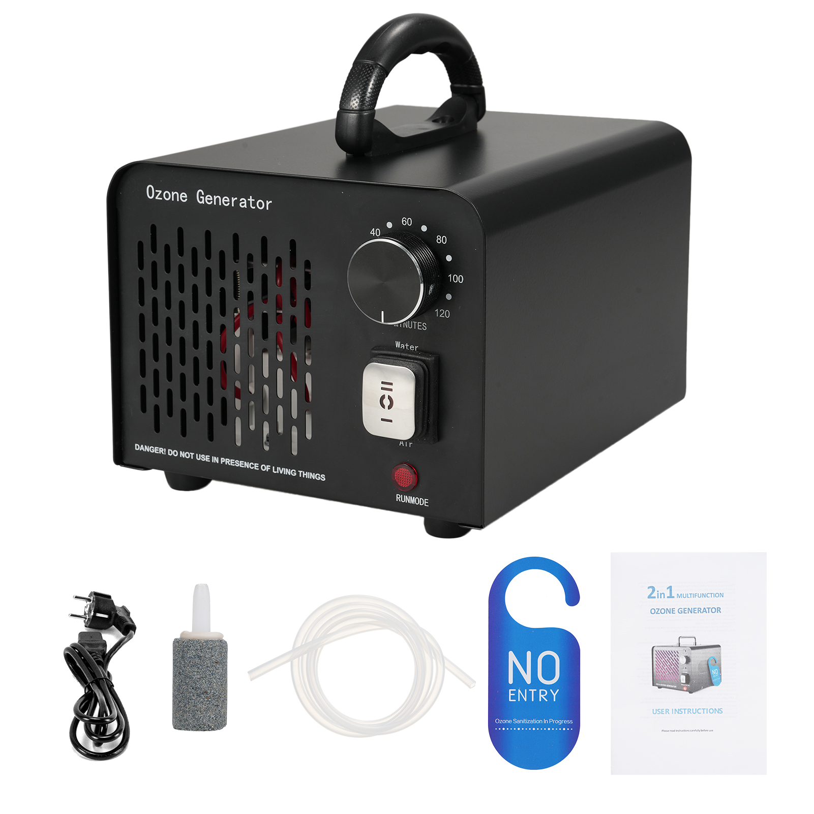 2-in-1-generator Mit Luft- Und Wassermodus, 40.000 Mg H₂o Sauerstoffionisator, Luftreiniger, Gewerblicher Und Industrieller Geruchsneutralisator