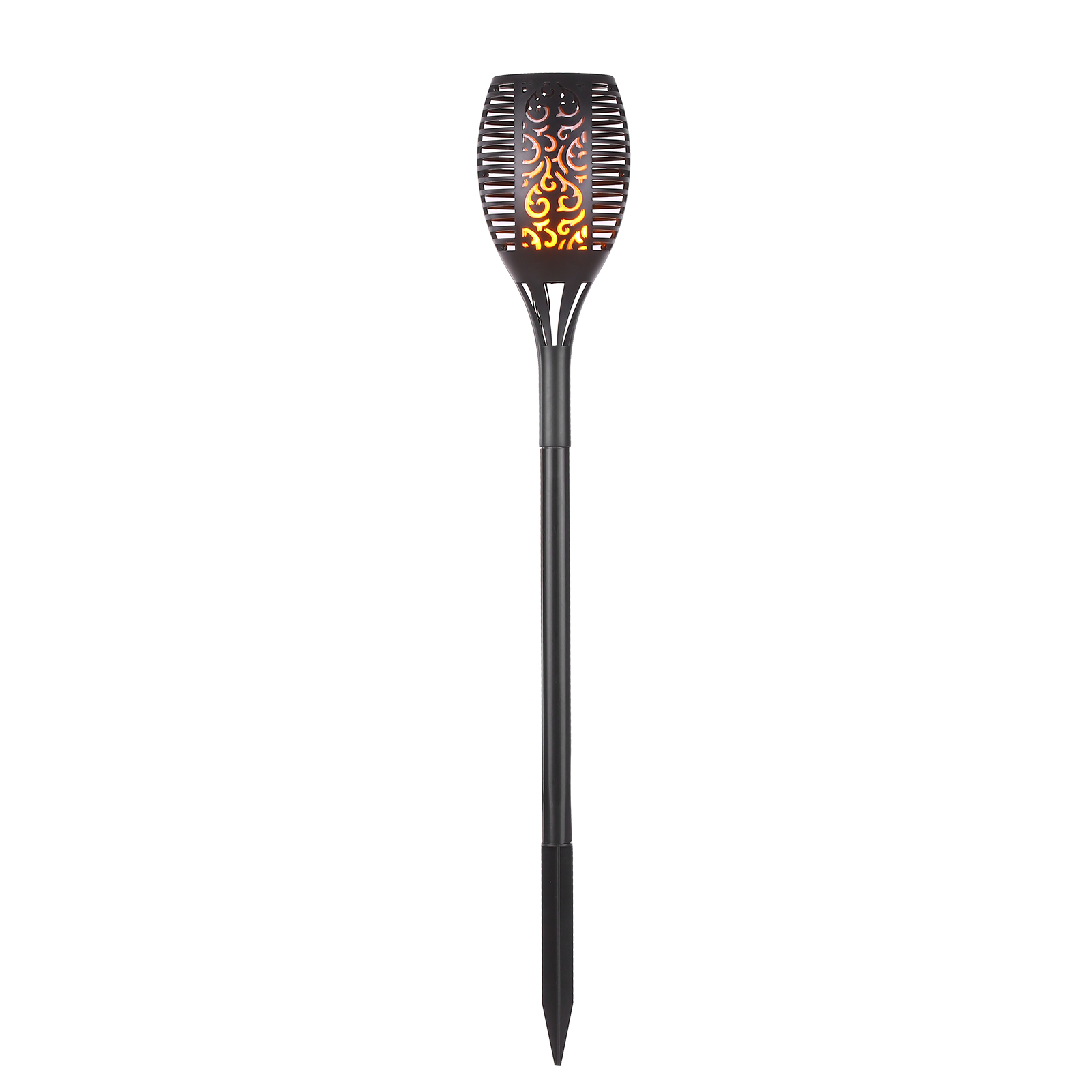 Solarleuchte Für Den Außenbereich Mit 96 Leds, Höhenverstellbar Von 50 Bis 94 Cm, Flackernder Flammeneffekt, 8 Stunden Akkulaufzeit, 2200-mah-akku
