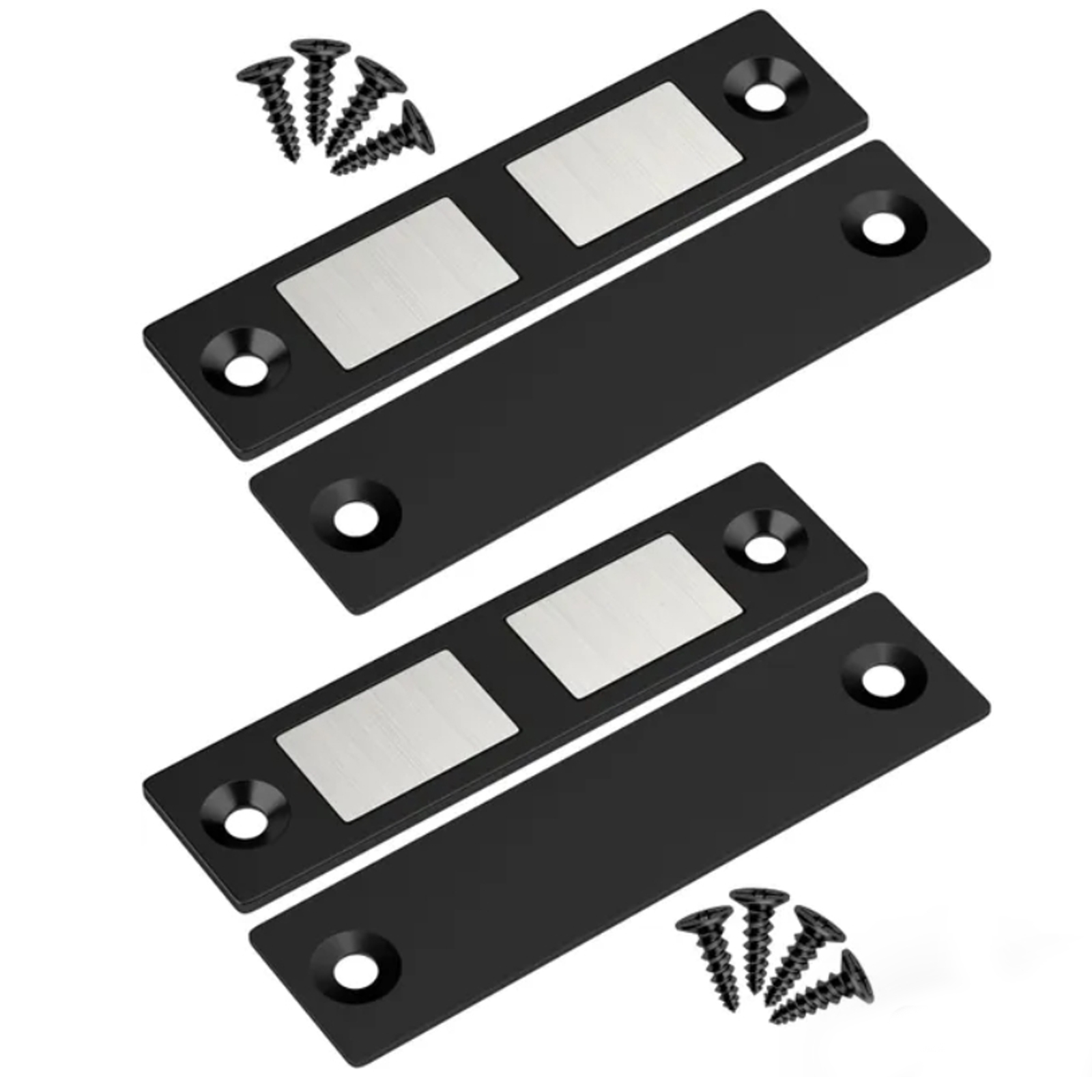 Magnetischer Türstopper, Kein Bohren Erforderlich, 2 Stück, Mattschwarz, Für Kleiderschrank, Ankleidezimmer