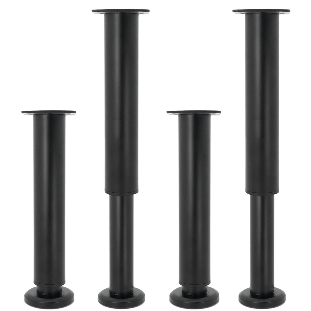 Verstellbare Möbelfüße, Gebürsteter Stahl, 2,9 Mm, Höhe 25–42 Cm, Tragkraft 500 Kg Pro Fuß, Bettfüße Für Unterschränke