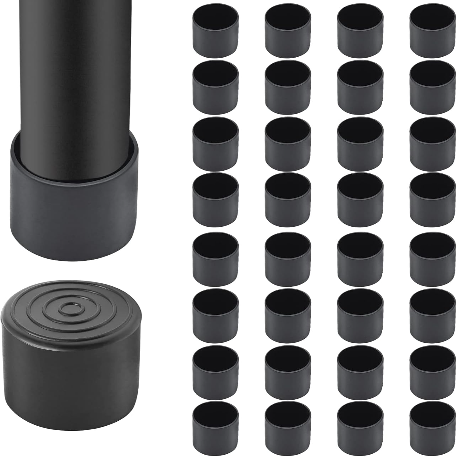 22 Mm Pvc-stuhlbeinkappen, 32er-packung