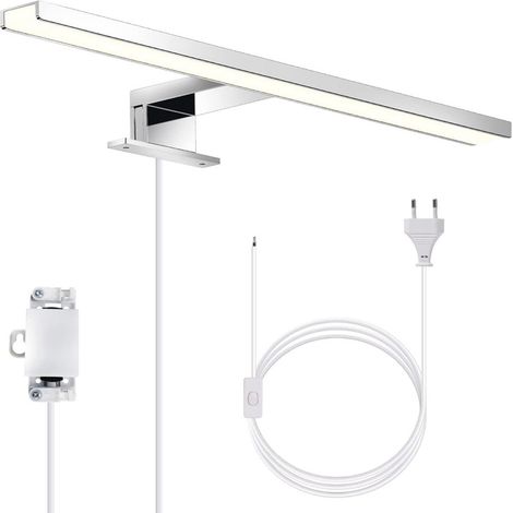 Badezimmerspiegelleuchte – 5 W – 500 Lm – 4000 K Neutralweiß – Ip44 Wasserdicht – Klemm- Oder Schraubmontage – Edelstahl – 300 Mm