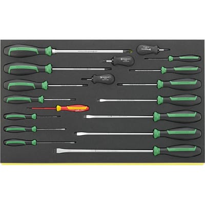 Schraubendrehersatz DRALL+ in TCS Nr.TCS 4620/4660 VDE 3/3-Teilung 18-teilig
