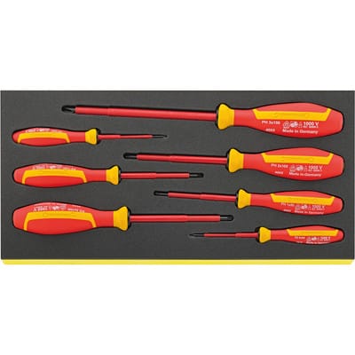 Schraubendrehersatz DRALL+ in TCS Nr.TCS 4665/4670 VDE 1/3-Teilung 7-teilig