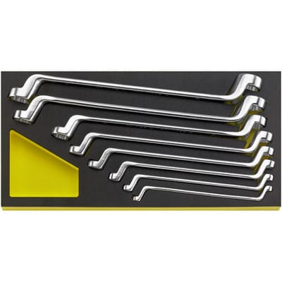 Doppelringschlüssel in TCS Nr.TCS 20/8,6X7-19X22MM MF 1/3-Teilung 8-teilig