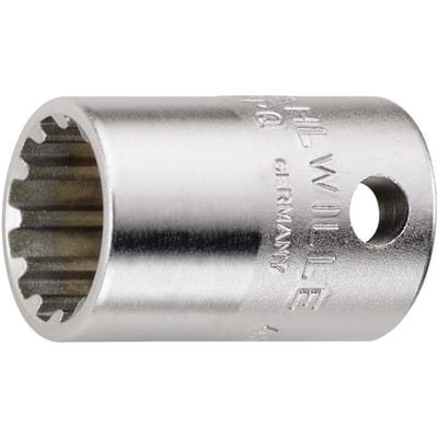 3/8" (10mm) Steckschlüsseleinsatz Spline SW.3/8" L.26,5mm