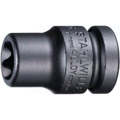 1/2" (12,5mm) IMPACT-Steckschlüsseleinsatz Innen-TORX E10 L.38mm