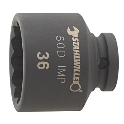 1/2" (12,5mm) IMPACT-Steckschlüsseleinsatz SW.36mm L.50mm