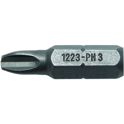 Bit-Schraubendrehereinsatz PH Größe 0 Außen-6kant C 6,3mm L.25mm